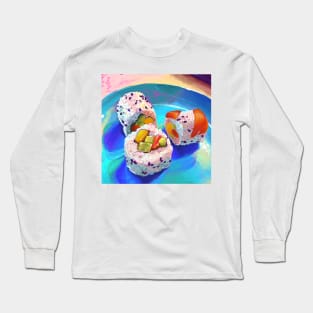 Sushi time and feeling fine Long Sleeve T-Shirt